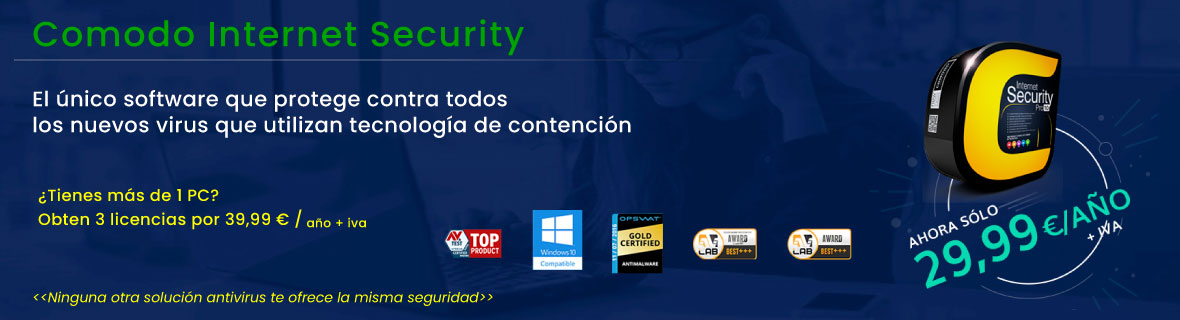 Antivirus 1pc 29,99 €/año + iva