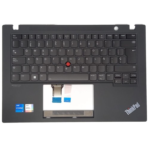 Teclado RETROILUMINADO en Español Top Cover Portátil Lenovo T14s G2, compatible T490S, T495S, T14S Extreme,  X1